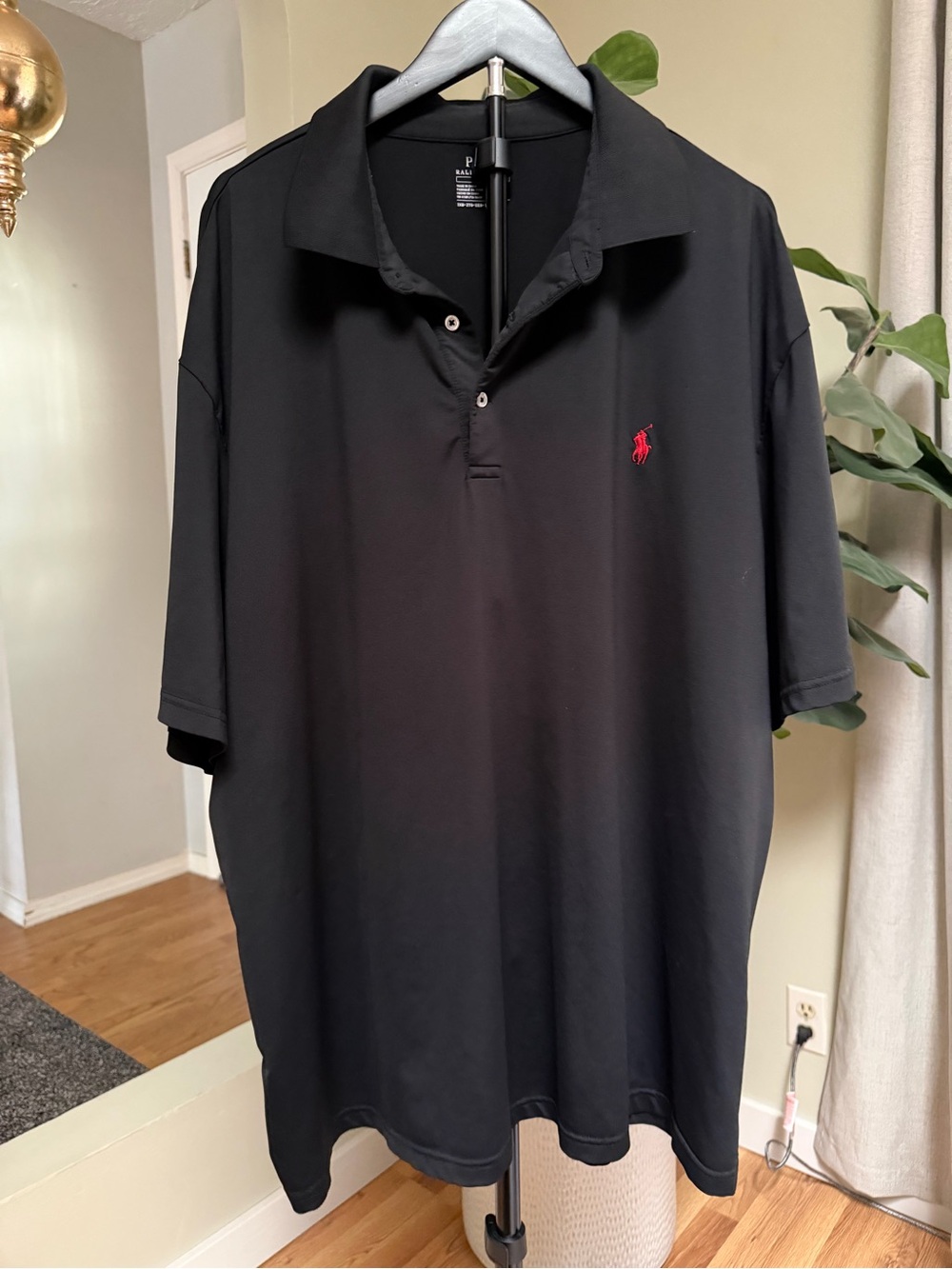 Polo by Ralph Lauren Black Polo with Red Pony Embroidery